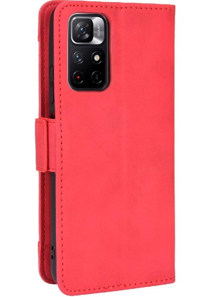 Xiaomi Redmi Için Not 11 Pro Ayarlanabilir Ayrılabilir Kart Tutucu Manyetik Kapatma Deri Cüzdan Kapak (Yurt Dışından)