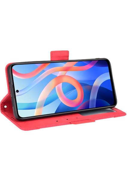 Xiaomi Redmi Için Not 11 Pro Ayarlanabilir Ayrılabilir Kart Tutucu Manyetik Kapatma Deri Cüzdan Kapak (Yurt Dışından)