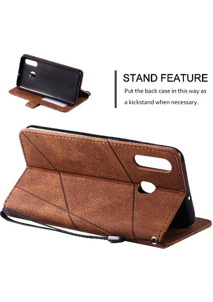 Samsung Galaxy A20 Cüzdan Flip Folio Darbeye Pu Deri Kart (Yurt Dışından)