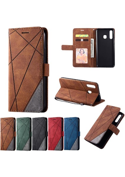 Samsung Galaxy A20 Cüzdan Flip Folio Darbeye Pu Deri Kart (Yurt Dışından)