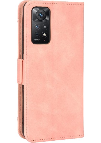 Xiaomi Redmi Için Not 11 Pro Ayarlanabilir Ayrılabilir Kart Tutucu Manyetik Kapatma Deri Cüzdan Kapak (Yurt Dışından)