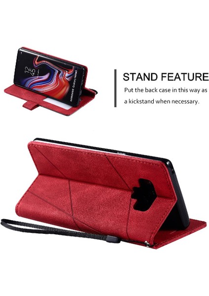 Samsung Galaxy Not 9 Için Kılıf Pu Deri Darbeye Kart Tutucu Kickstand (Yurt Dışından)