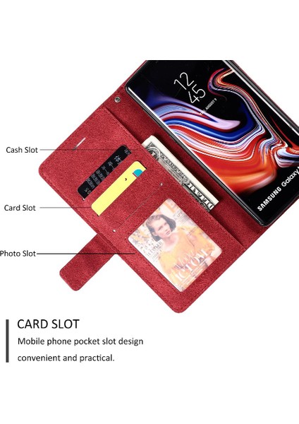 Samsung Galaxy Not 9 Için Kılıf Pu Deri Darbeye Kart Tutucu Kickstand (Yurt Dışından)