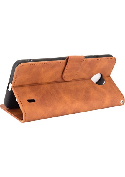 Kart ile Nokia C10 Deri Folio Flip Case Kart Ekleme Için Kılıf (Yurt Dışından) fırsatları
