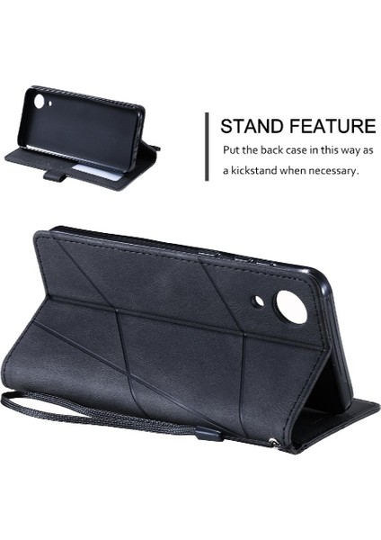 Samsung Galaxy A03 Çekirdek Kart Tutucu Kickstand Pu Deri Manyetik (Yurt Dışından)