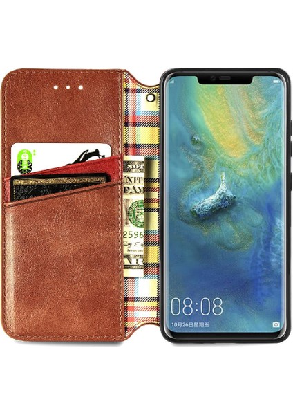 Huawei Mate 20 Için Kılıf Pro Moda Tasarım Cüzdan Fonksiyonu Deri Kılıf (Yurt Dışından)