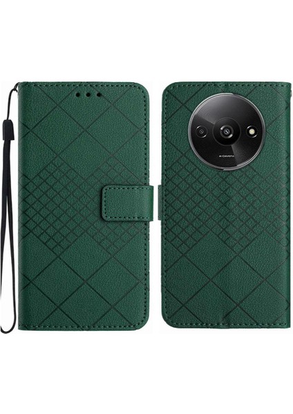 El Kayışı Manyetik ile Xiaomi Redmi A3 Cüzdan Pu Deri Için Flip Case (Yurt Dışından)