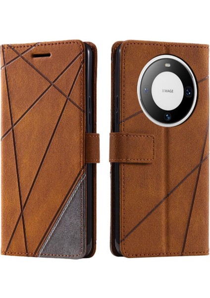 Huawei Mate 60 Için Kılıf Darbeye Kart Tutucu Kickstand Pu Deri Cüzdan (Yurt Dışından)