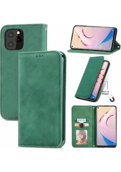 Oukitel C21 Pro Kordon Fermuar Deri Kılıf Cüzdan Için Kılıf Basit (Yurt Dışından)