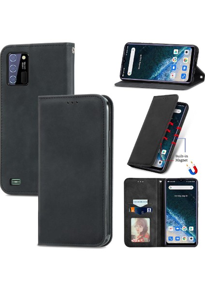 Oukitel C25 Deri Çanta Basit Iş Kordon Cüzdan Fermuar Için Kılıf (Yurt Dışından)