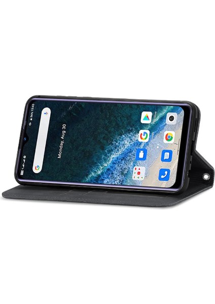 Oukitel C25 Deri Çanta Basit Iş Kordon Cüzdan Fermuar Için Kılıf (Yurt Dışından)