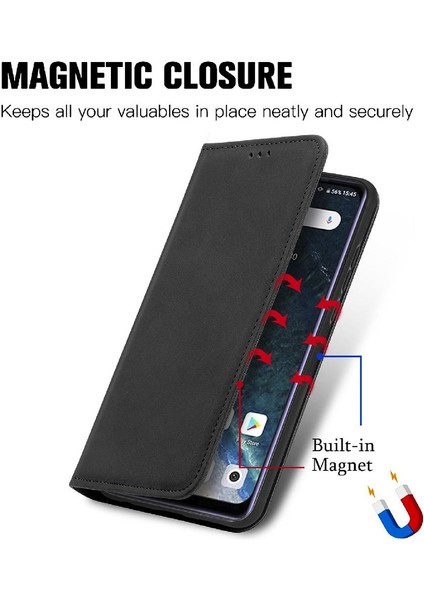 Oukitel C25 Deri Çanta Basit Iş Kordon Cüzdan Fermuar Için Kılıf (Yurt Dışından)