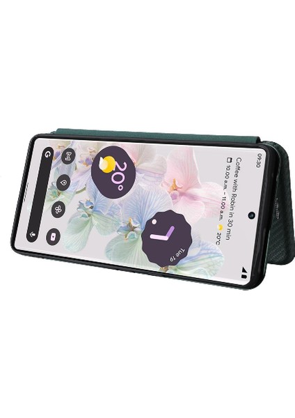 Kart Tutucu Kickstand Deri Folyo ile Google Pixel 7pro 5g Için Kılıf (Yurt Dışından)