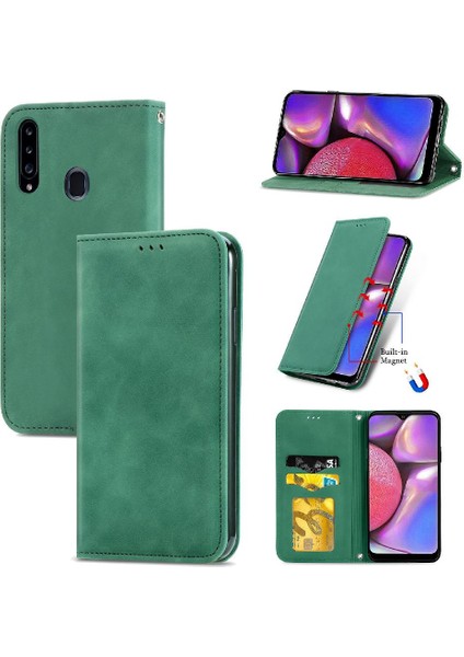 Samsung A20S Darbeye Kapak Kapak Kılıf Cüzdan Basit (Yurt Dışından)