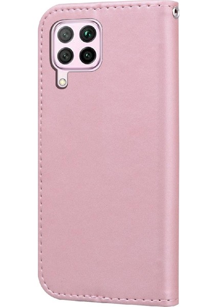 Huawei P40 Lite Için Flip Case Deri Kılıf Kapak Kapak Basit Iş (Yurt Dışından)