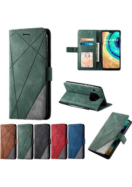 Manyi Mall Huawei Mate 30 Için Kılıf Cüzdan Flip Folio Darbeye Manyetik Pu Deri (Yurt Dışından)