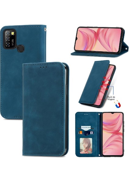 Infinix Sıcak 10 Lite Basit Iş Fermuar Deri Çanta Cüzdan Için Kılıf (Yurt Dışından)