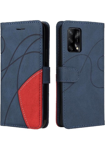 Kart Yuvası Standı ile Oppo A74 4g Için Kılıf Pu Deri Flip Folio Kılıf (Yurt Dışından)