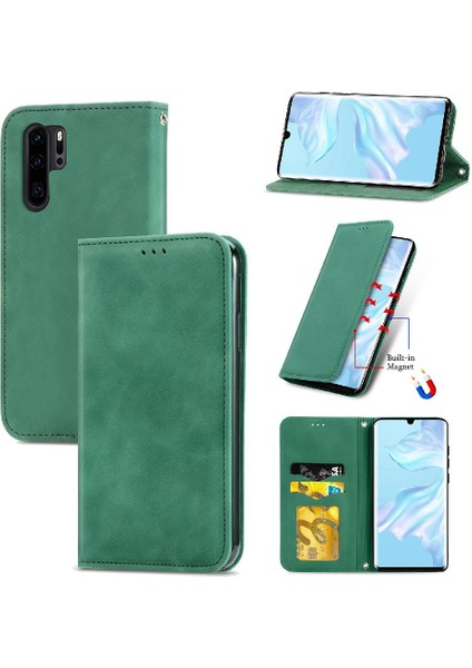 Huawei P30 Pro Kordon Cüzdan Deri Kılıf Fermuar Için Kılıf Basit (Yurt Dışından)