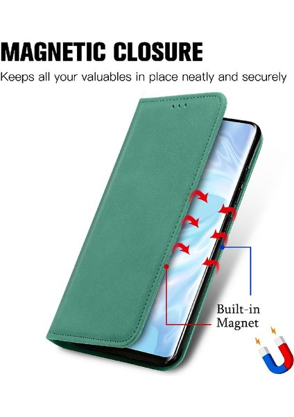 Huawei P30 Pro Kordon Cüzdan Deri Kılıf Fermuar Için Kılıf Basit (Yurt Dışından)