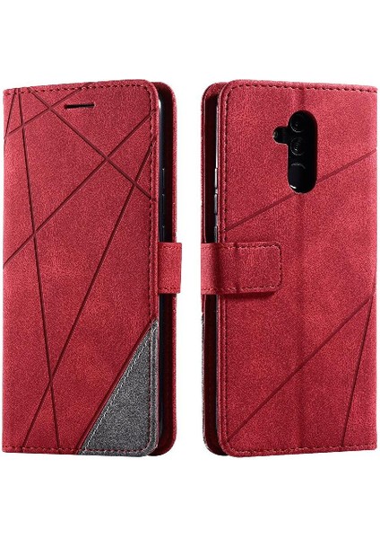 Huawei Mate 20 Lite Için Kılıf Darbeye Pu Deri Kart Tutucu Kickstand (Yurt Dışından)