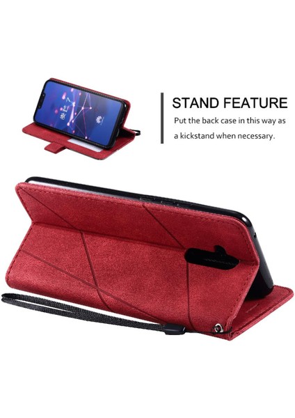 Huawei Mate 20 Lite Için Kılıf Darbeye Pu Deri Kart Tutucu Kickstand (Yurt Dışından)