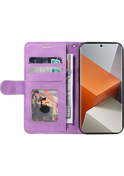 Xiaomi Redmi Not Için Kılıf 13 Pro Artı Kart Yuvası Standı ile Pu Deri (Yurt Dışından)