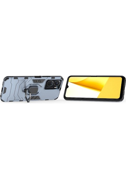 Vıvo Y16 360 &deg; Dönen Halka Askeri Damla Koruma Kickstand Için Kılıf (Yurt Dışından)