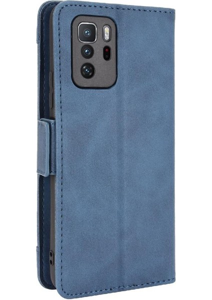 Xiaomi Poco M4 Pro Ayarlanabilir Ayrılabilir Kart Tutucu Manyetik Kapatma Deri Cüzdan Kapak (Yurt Dışından)