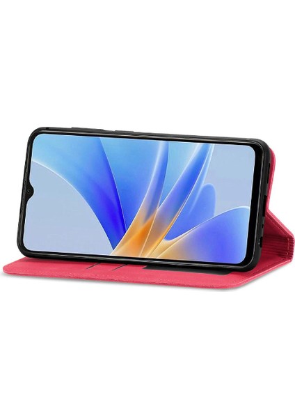 Oppo A17 Için Basit Iş Fermuar Kordon Cüzdan Deri Kılıf (Yurt Dışından) modelleri