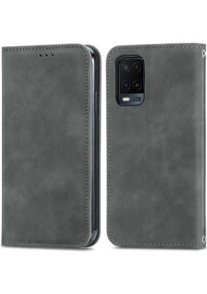 Oppo A54 4g Için Basit Iş Fermuar Deri Kılıf Cüzdan Kordon (Yurt Dışından) indirimleri