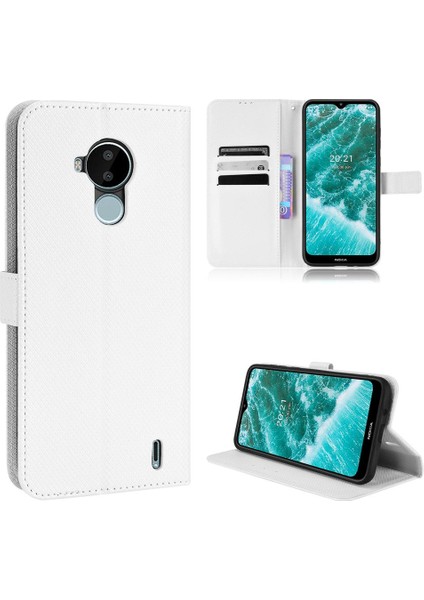 Nokia C30 Manyetik Cüzdan Kapak Kart Tutucu Kickstand Için Kılıf (Yurt Dışından)