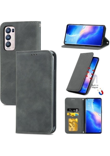 Oppo Oppo 5 Proplus Için Basit Iş Kordon Deri Kılıf Fermuar (Yurt Dışından)