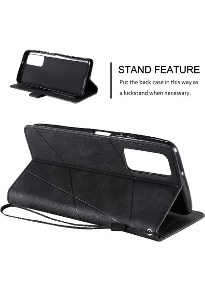 Huawei P Akıllı 2021 Kart Tutucu Için Kickstand Pu Deri Cüzdan Flip (Yurt Dışından)