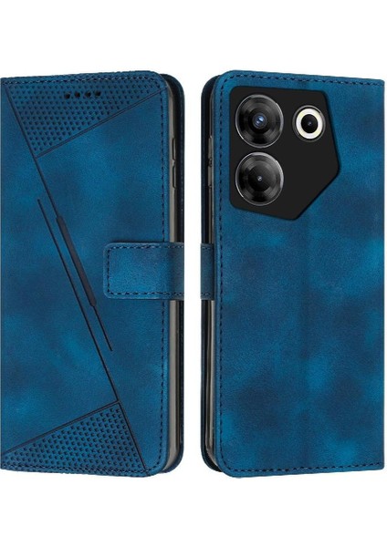 Tecno Camon 20 Pro 5g Için Kılıf Darbeye Kapak Kapak Pu Deri Tam (Yurt Dışından)