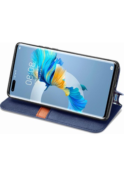 Manyi Mall Huawei Mate 40 Pro Için Kılıf Moda Tasarım Cüzdan Fonksiyonu Kapak Çevirin (Yurt Dışından)