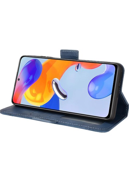 Xiaomi Redmi Için Not 11 Pro Ayarlanabilir Ayrılabilir Kart Tutucu Manyetik Kapatma Deri Cüzdan Kapak (Yurt Dışından)