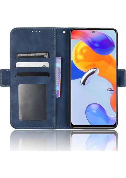 Xiaomi Redmi Için Not 11 Pro Ayarlanabilir Ayrılabilir Kart Tutucu Manyetik Kapatma Deri Cüzdan Kapak (Yurt Dışından)