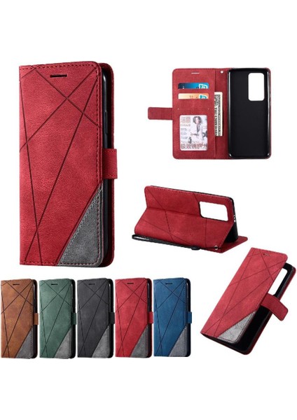 Huawei P40 Pro Manyetik Cüzdan Flip Için Kılıf Folio Kart Tutucu Kickstand (Yurt Dışından)