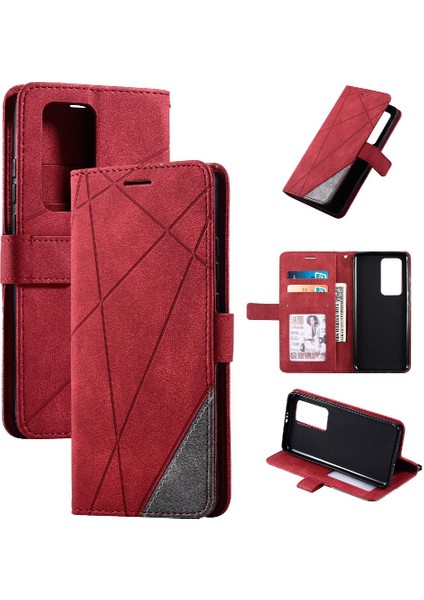 Huawei P40 Pro Manyetik Cüzdan Flip Için Kılıf Folio Kart Tutucu Kickstand (Yurt Dışından)