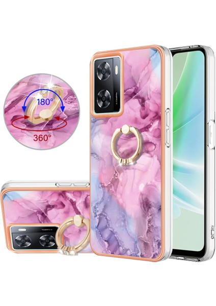 Oneplus Nord N300 5g Mermer Darbeye Tpu Silikon 360 &deg; Halka Için Kılıf (Yurt Dışından)