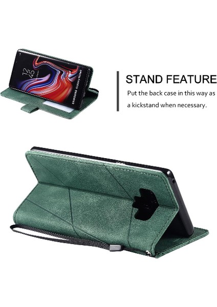 Samsung Galaxy Not 9 Için Kılıf Pu Deri Darbeye Kart Tutucu Kickstand (Yurt Dışından)