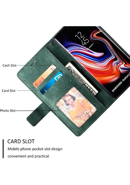 Samsung Galaxy Not 9 Için Kılıf Pu Deri Darbeye Kart Tutucu Kickstand (Yurt Dışından)