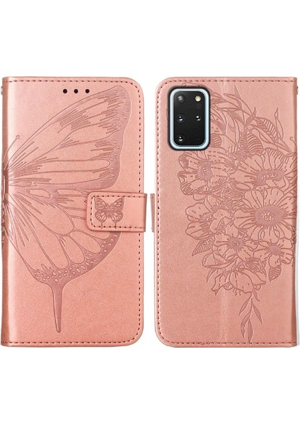 Samsung Galaxy S20 Artı 5g Kabartma Kelebek Premium Deri (Yurt Dışından)