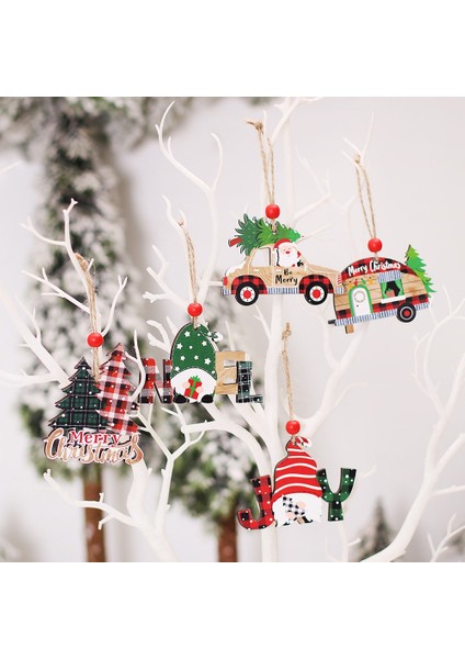 Dekorasyon Için 12 Parça Noel Ahşap Askı Süsleri (Yurt Dışından) modelleri