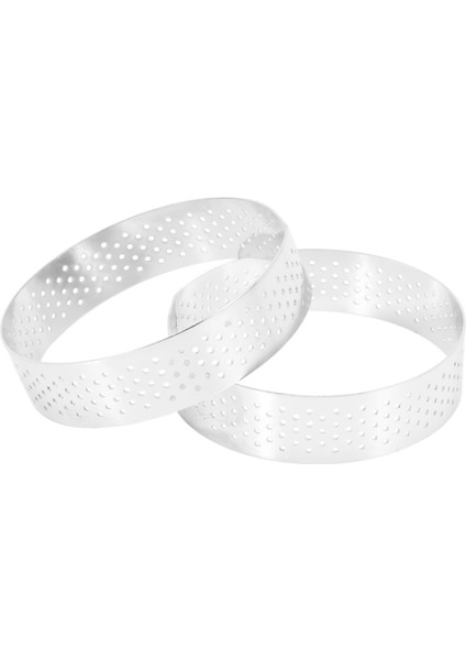 60 Adet Dairesel Paslanmaz Çelik Tart Yüzük Kulesi Pasta Kek Kalıbı Pişirme Araçları Delikli Kek Mousse Yüzük, 8 cm (Yurt Dışından) fırsatları