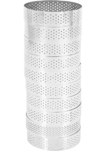 60 Adet Dairesel Paslanmaz Çelik Tart Yüzük Kulesi Pasta Kek Kalıbı Pişirme Araçları Delikli Kek Mousse Yüzük, 8 cm (Yurt Dışından) indirimleri
