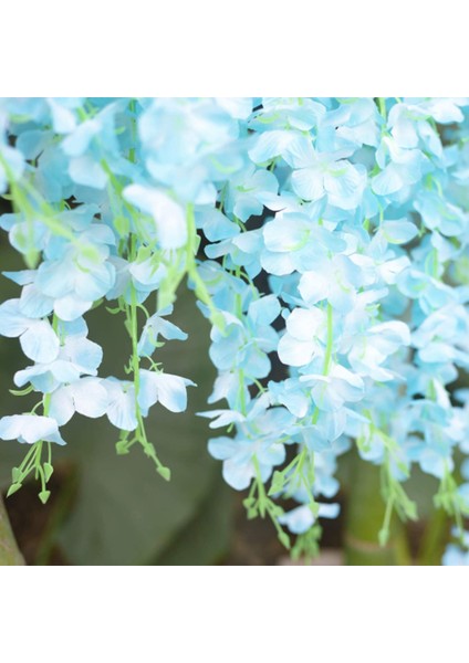 12 Adet Wisteria Yapay Çiçek, Ipek Sahte Vine Garland Asılı Çiçek Düğün Bahçe Duvar Dekorasyonu Için B (Yurt Dışından) modelleri