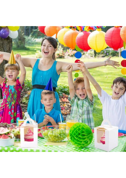 150 Pcs Tek Cupcake Kutuları Beyaz Bireysel Cupcake Taşıyıcı Tutucular, Fırın Sarma Ambalajı Için Pencere Ekleri ile (Yurt Dışından) fırsatları