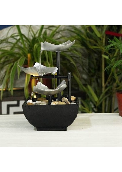 Iç Mekan 3 Katlı Masa Üstü Fıskiye, Güç Anahtarlı Otomatik Pompa, Doğal Özellikli Ekstra Derin Havza Uk Fişi, Gümüş (Yurt Dışından) modelleri